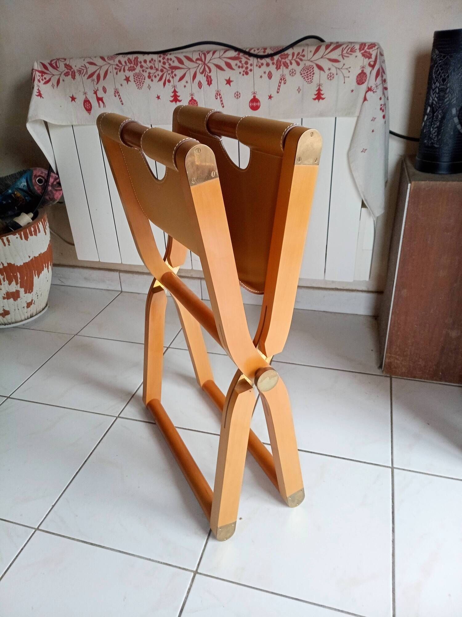 Folding stool, Rena Dumas, Pippa, Hermès