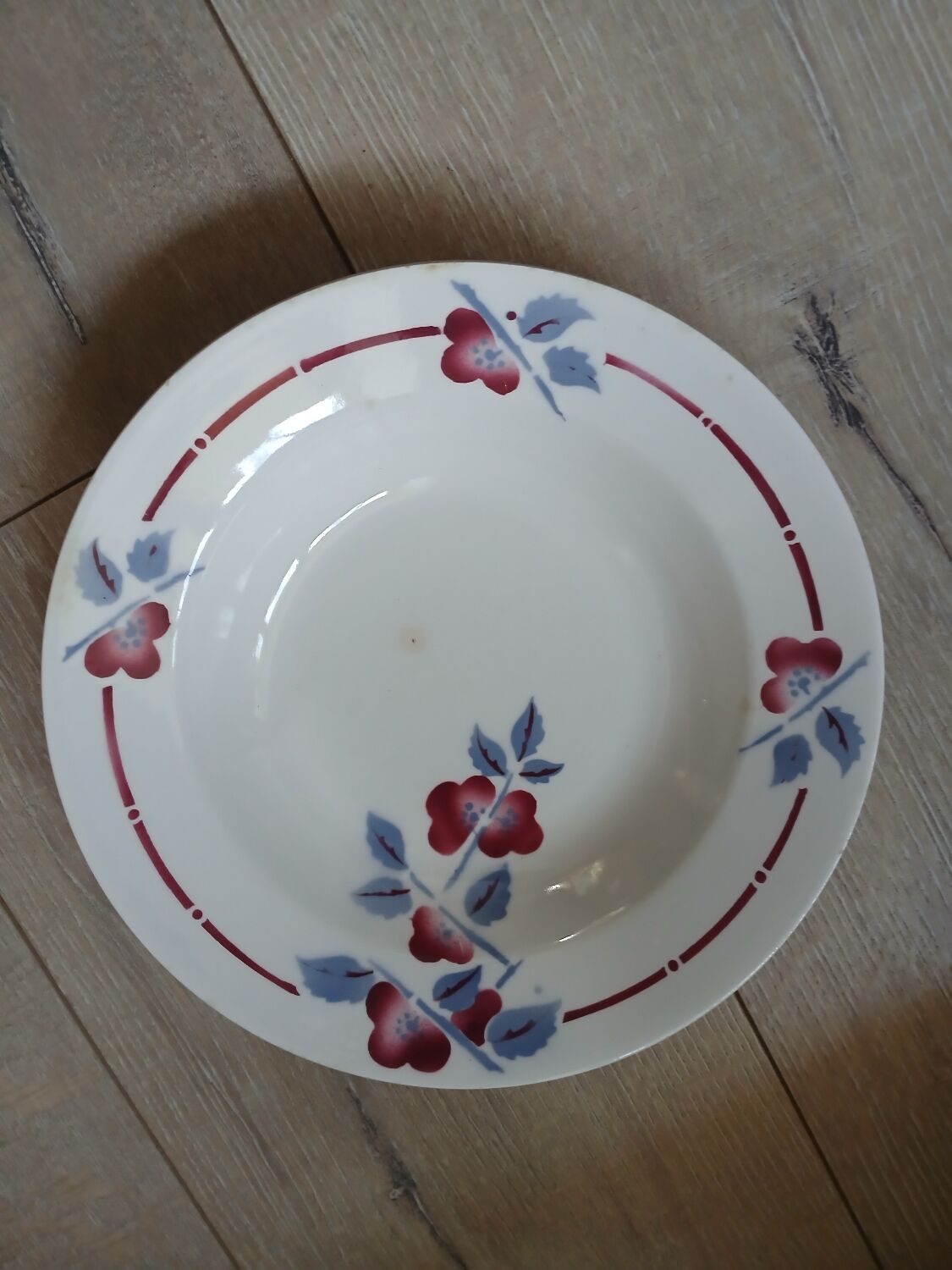 8 mismatched antique soup plates