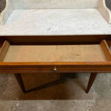 Antique dressing table, white marble