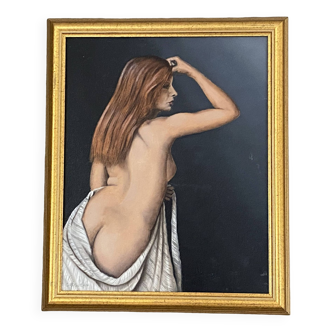 Oil on canvas. Woman with bare back. 1960.