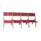 Rangée de 4 chaises de théâtre