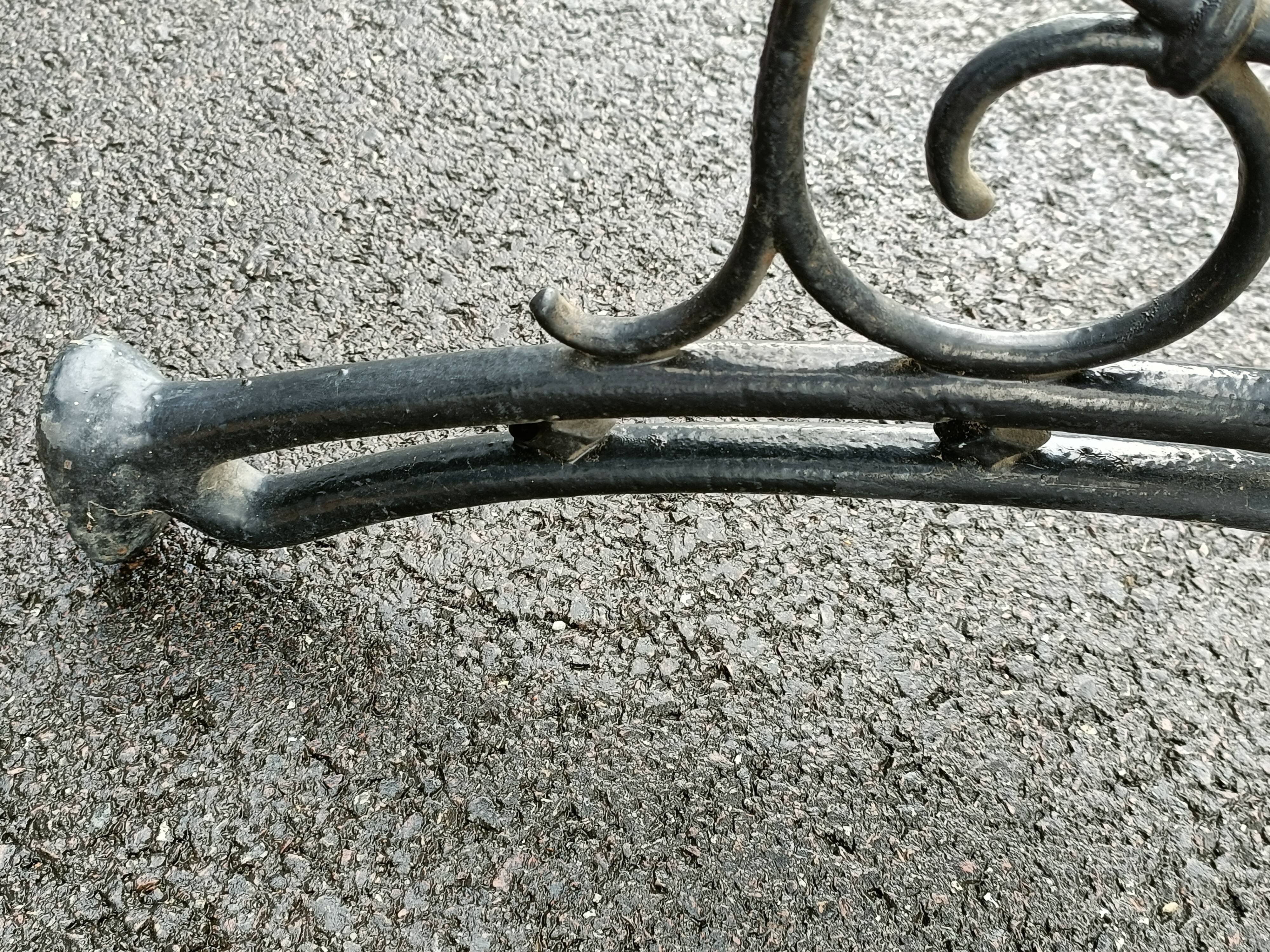 Old garden bench cast iron legs