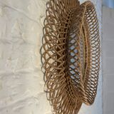 Wicker sun mirror, France 1960's