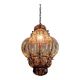 Large Venetian suspension in smoked blown Murano glass, mid-20th century.