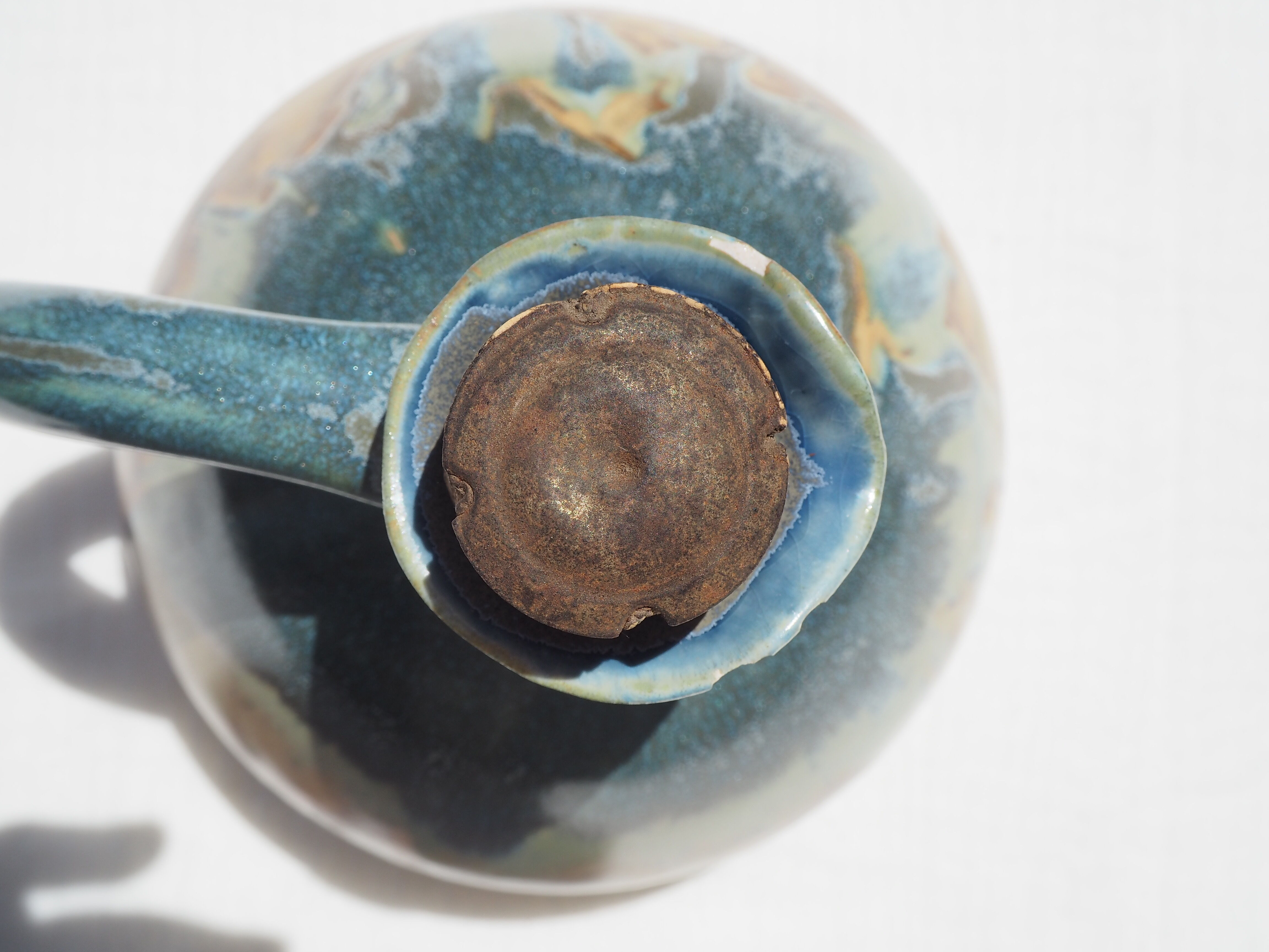 Navy blue sandstone liqueur jug