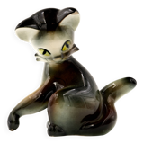 Vintage Jichokera Bechyně Cat Figure, 1960s