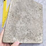 Bas-relief plaque of a rabbit in brown patina, seated cat