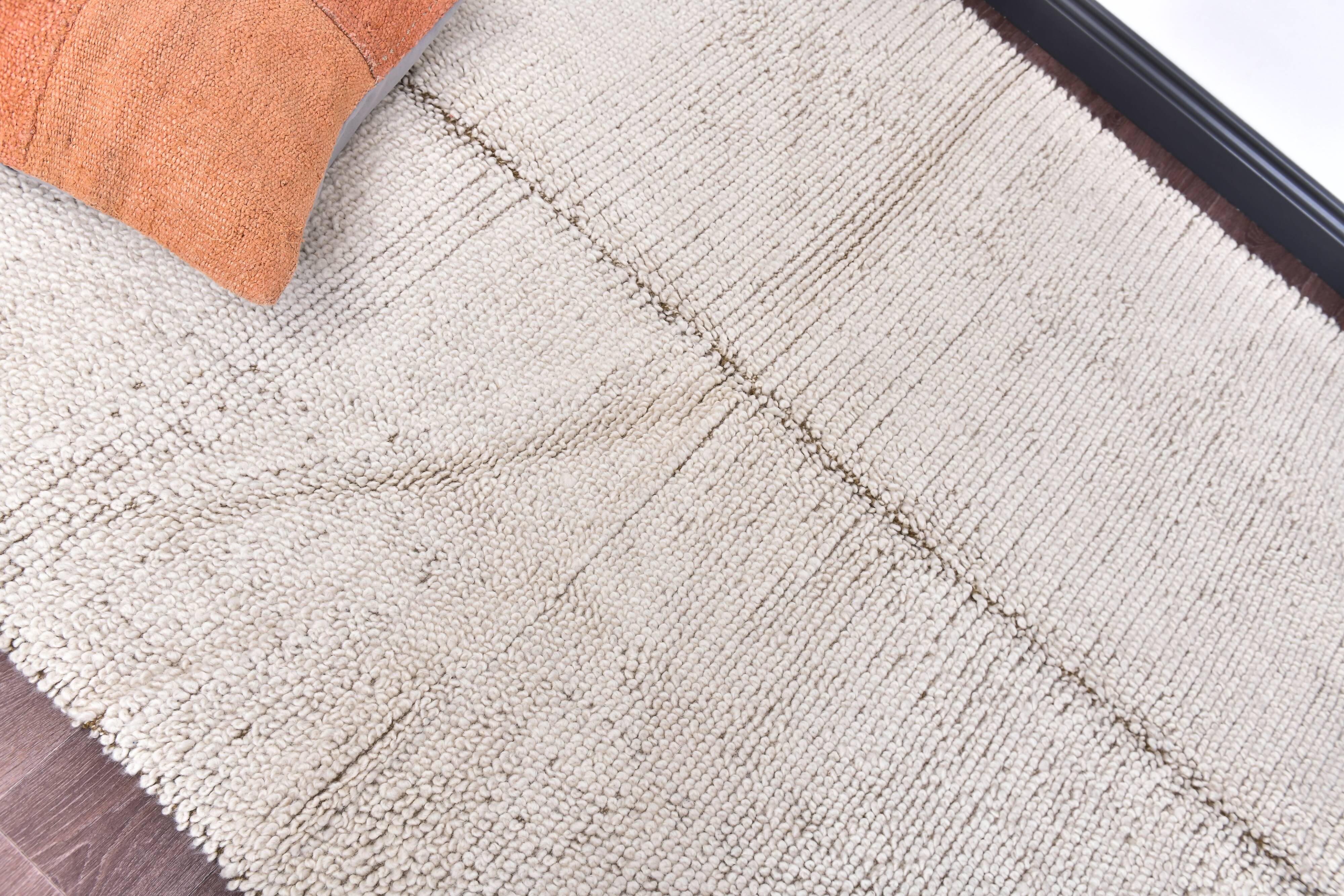 Mustards medium shaggy wool carpet , Hand made wool carpet