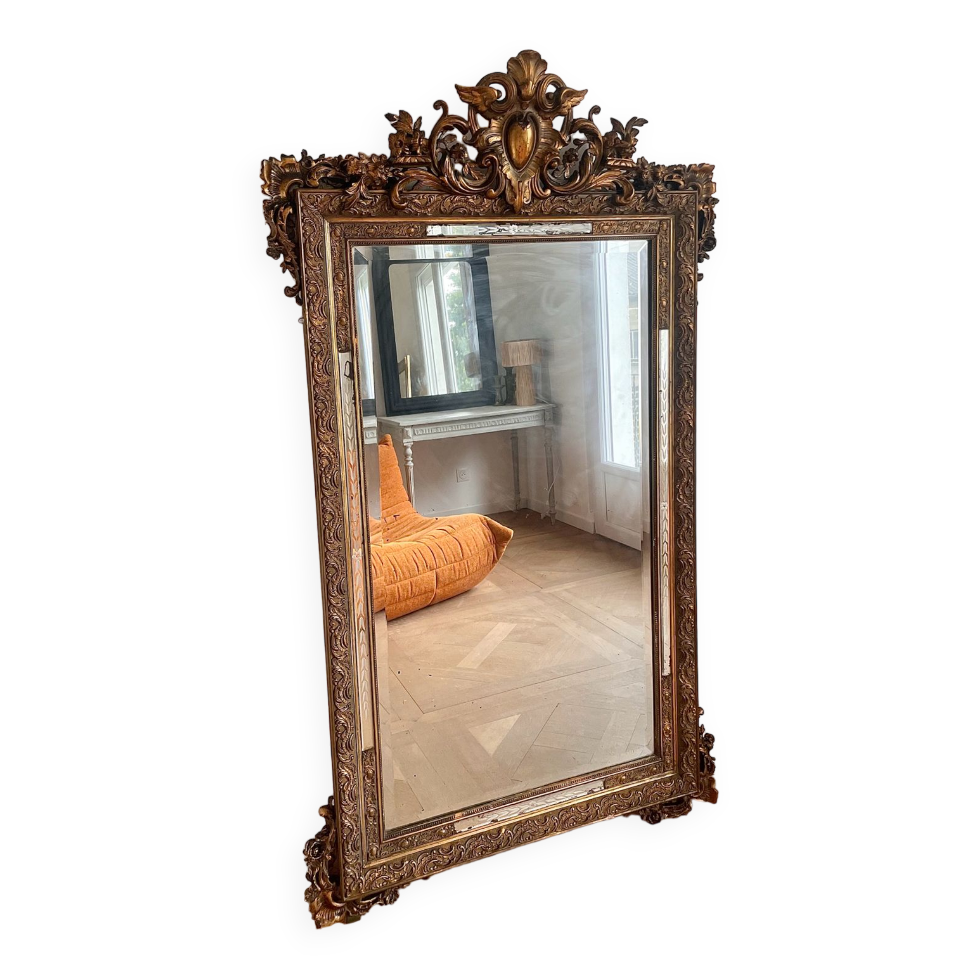 Large old mirror mercury 170x100cm