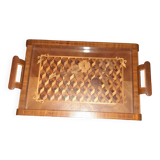 Marquetry serving tray.