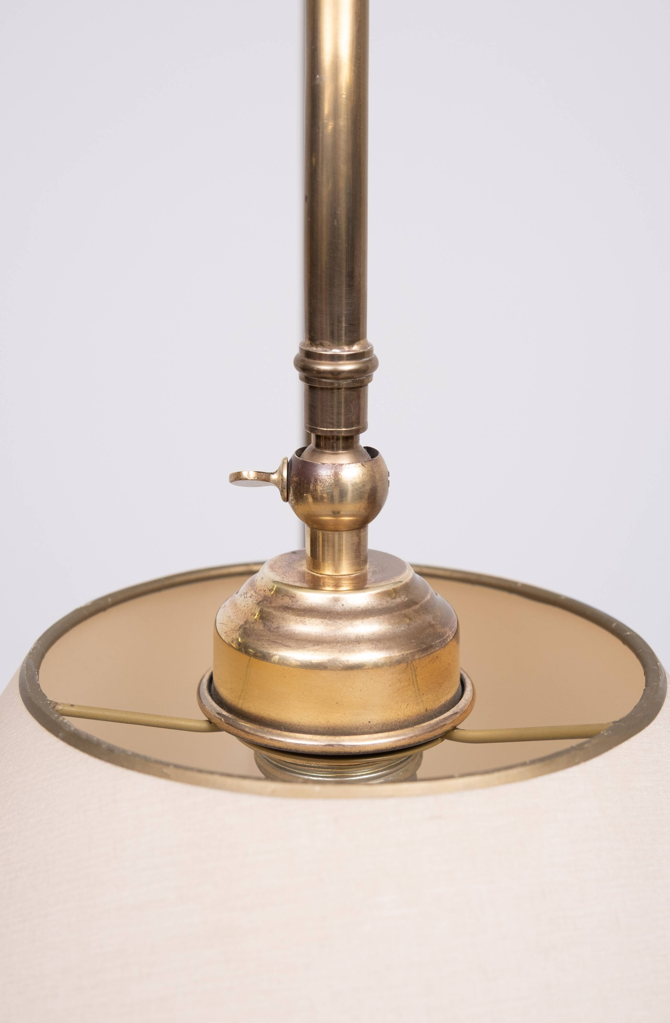 Classic brass Floor Lamp with Curved Neck, 1950s