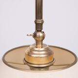 Classic brass Floor Lamp with Curved Neck, 1950s