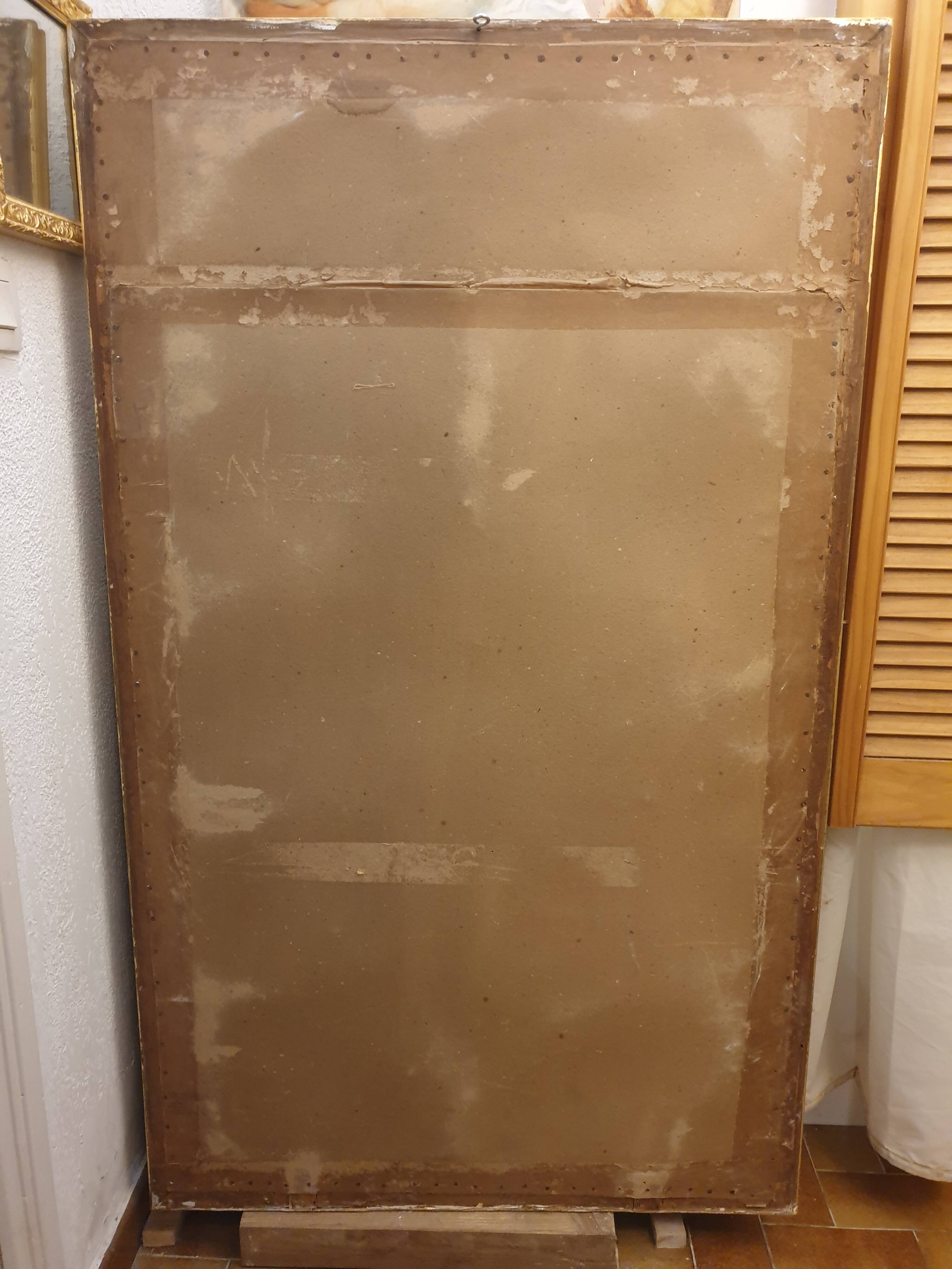 Large bevelled gold mirror