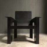 Rare rietveld arm chair by giandomenico belotti for alias, 1984