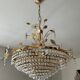 Crystal grapevine waterfall chandelier from the 70s