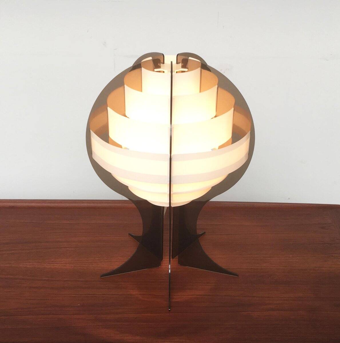 Mid-century Danish plastic table lamp by Flemming Brylle & Preben Jacobsen