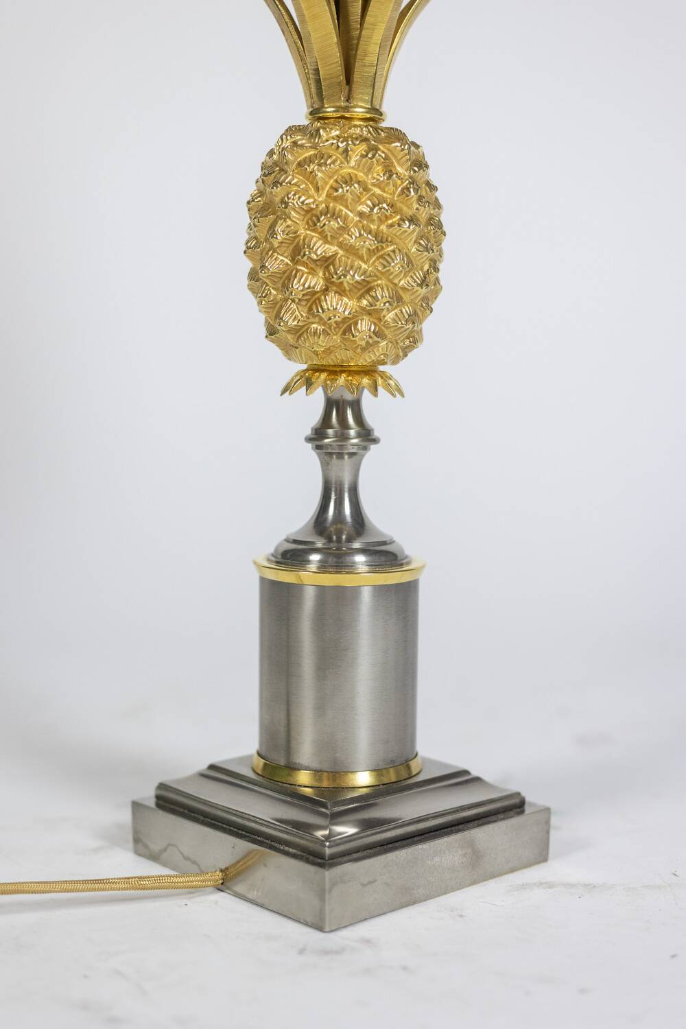 Gilded bronze and sheet metal lamp. 1970s