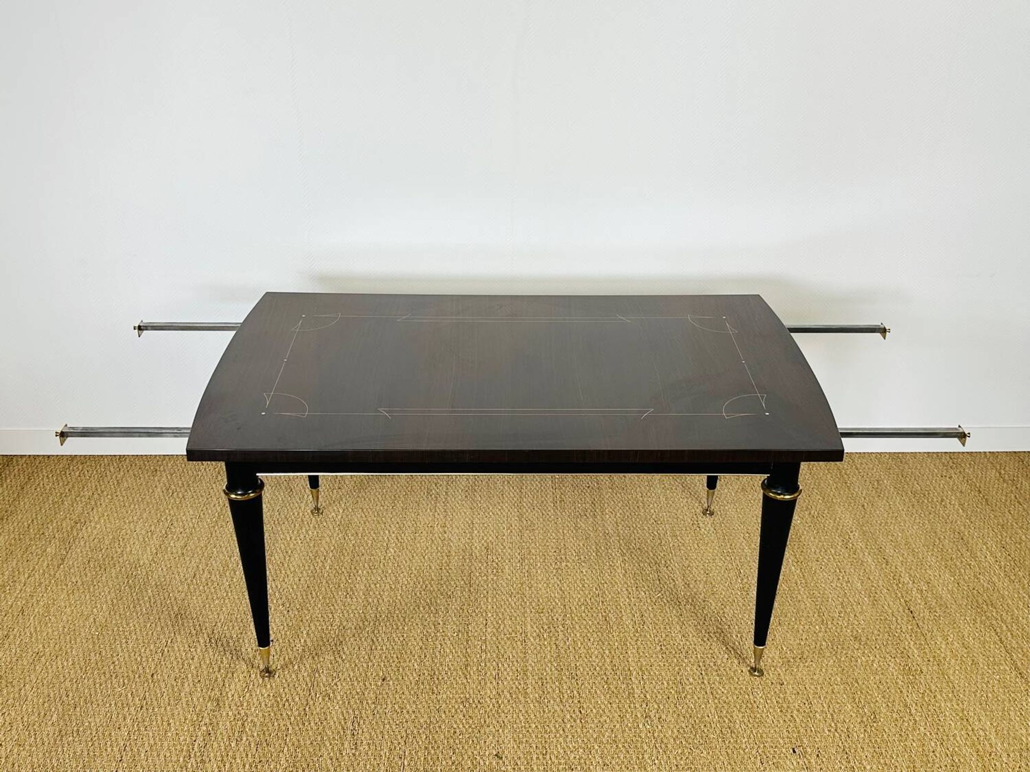 Table de salle à manger art déco française en macassar 1940