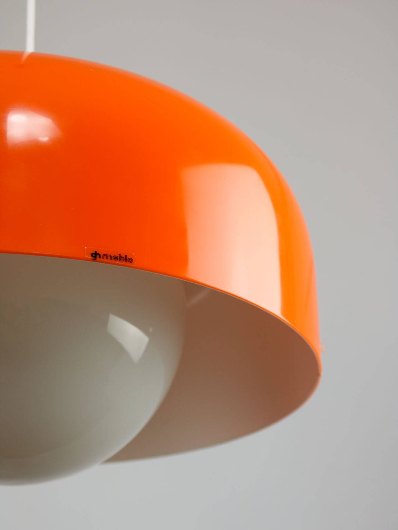 Big Space Age Pendant from Guzzini in Orange, 1970s