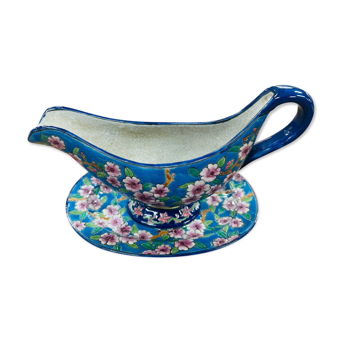 Antique saucière with support, Louvière