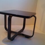 Table low Deco rectangular wooden curved by Jindřich Halabala
