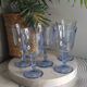 Vintage blue stemmed glasses