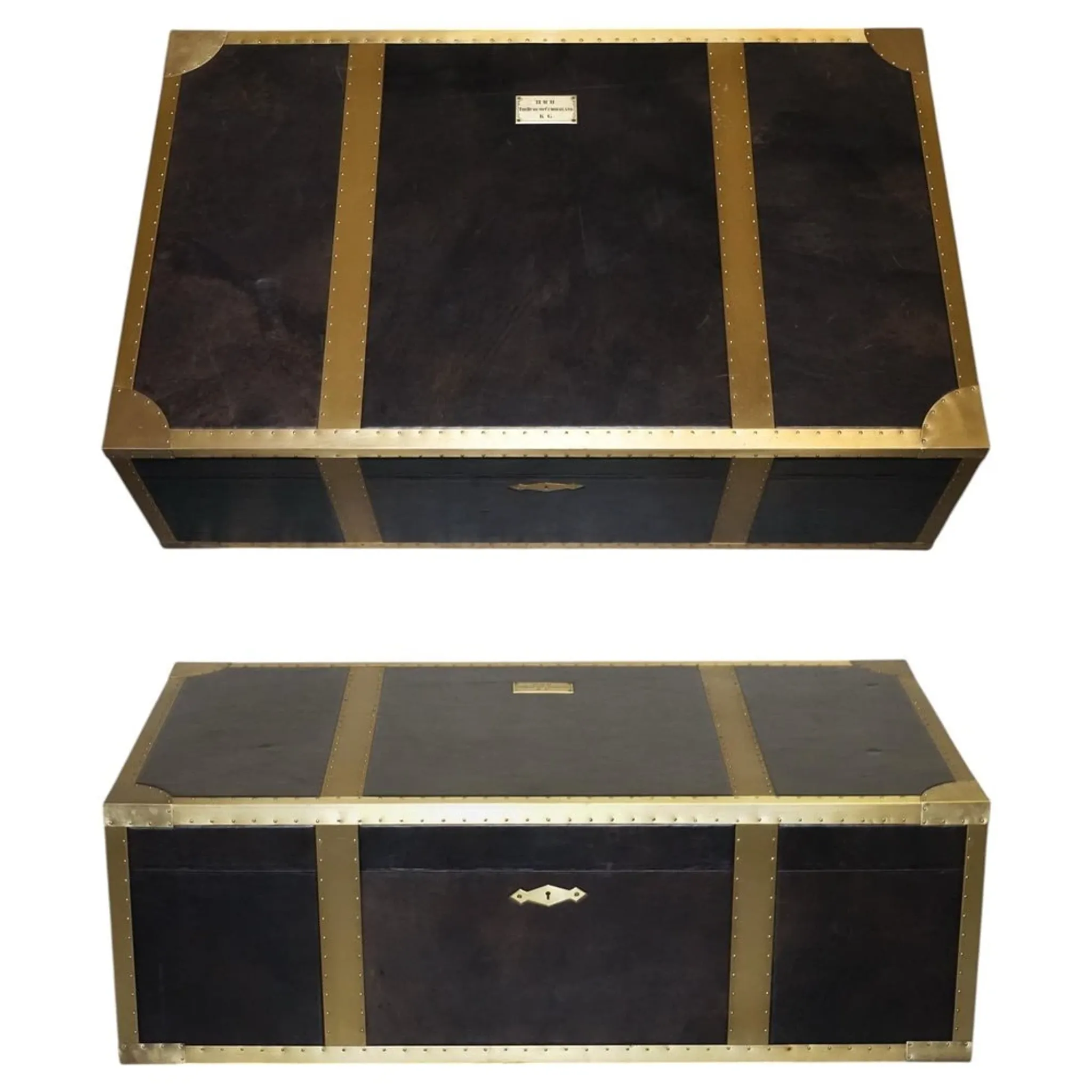 Cumberland Coffee Table with Red Velvet Lining by Timothy Oulton