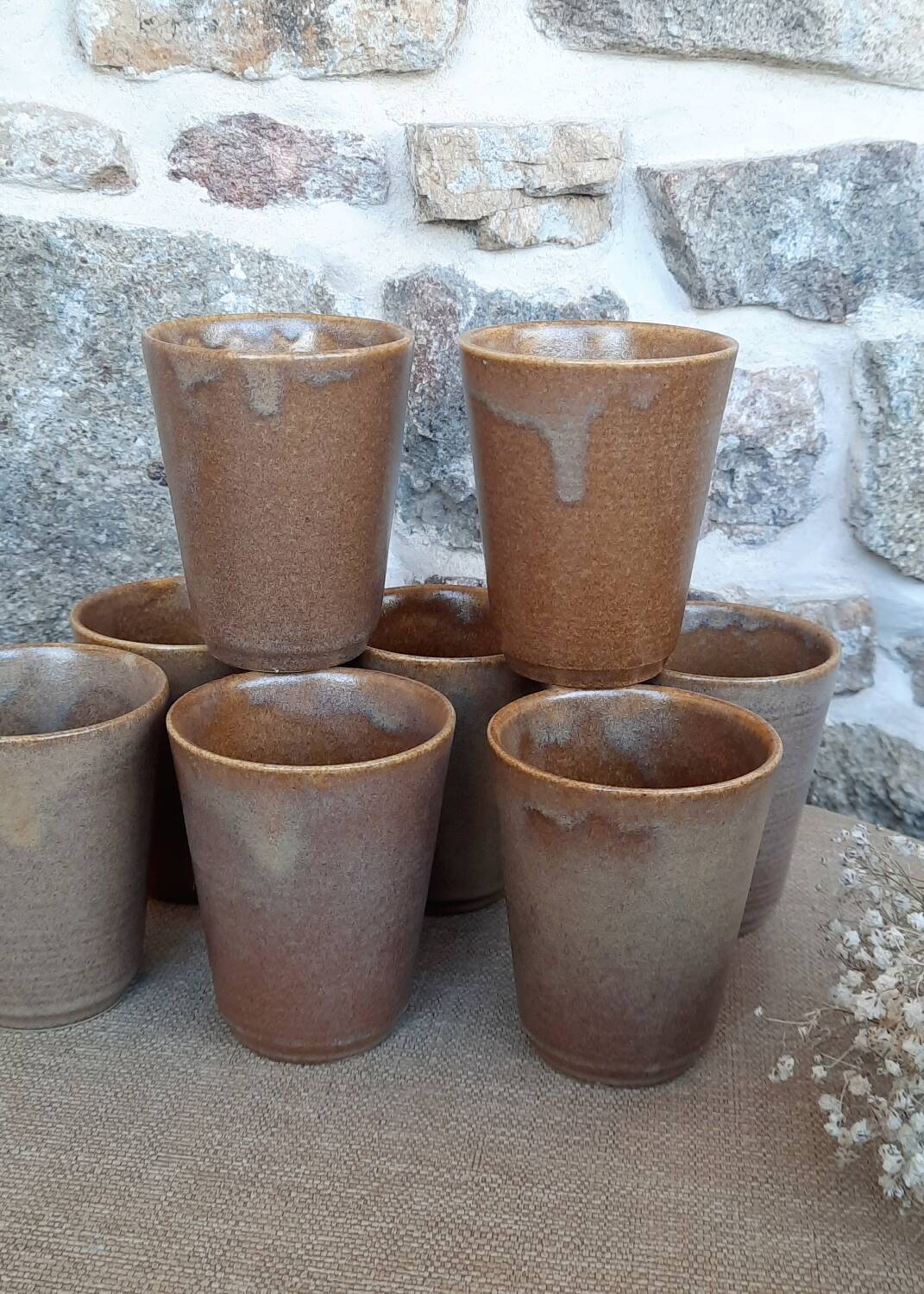 Stoneware glass tumbler