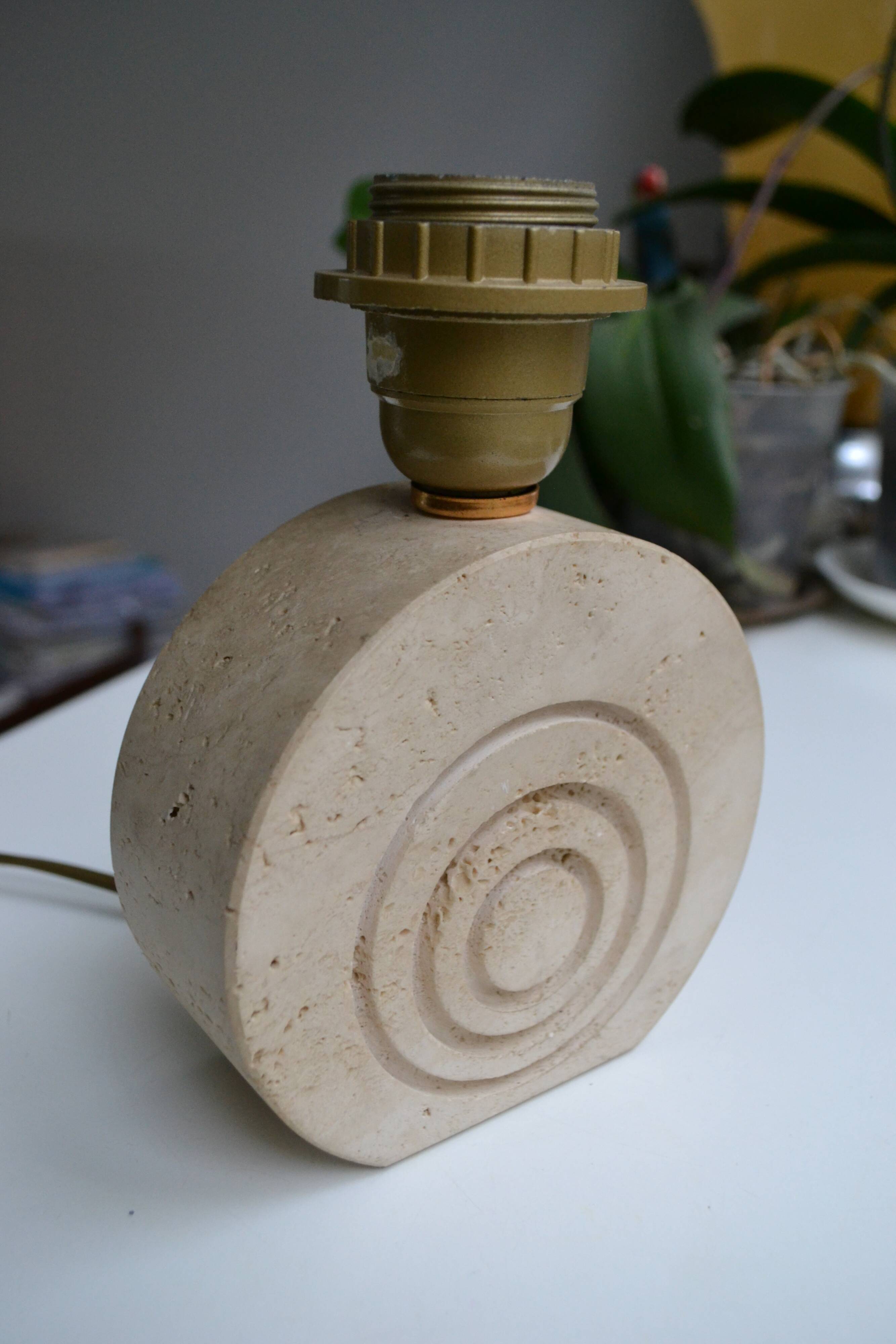 Travertine lamp Fratelli Manelli 60s/70s