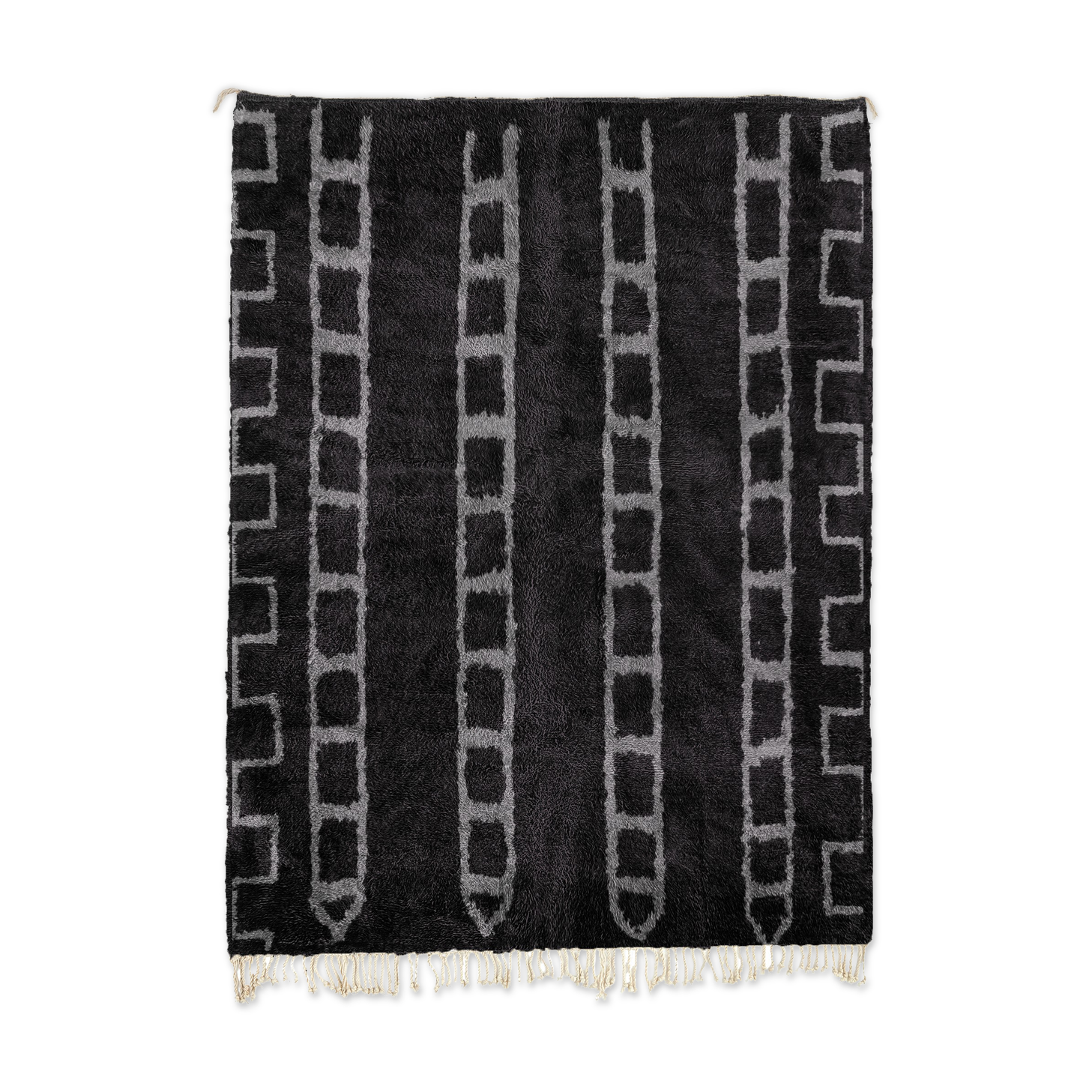 Modern Moroccan carpet black