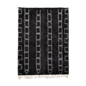 Tapis marocain moderne noir