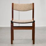 Mid-Century Bentwood Chair Set in Stained Beech with Wool Upholstery