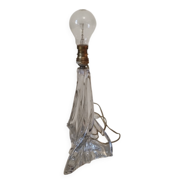 Pied de lampe en cristal de Lorraine