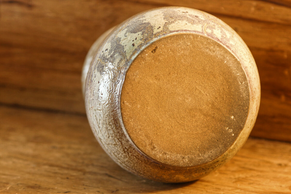 Glazed sandstone vase