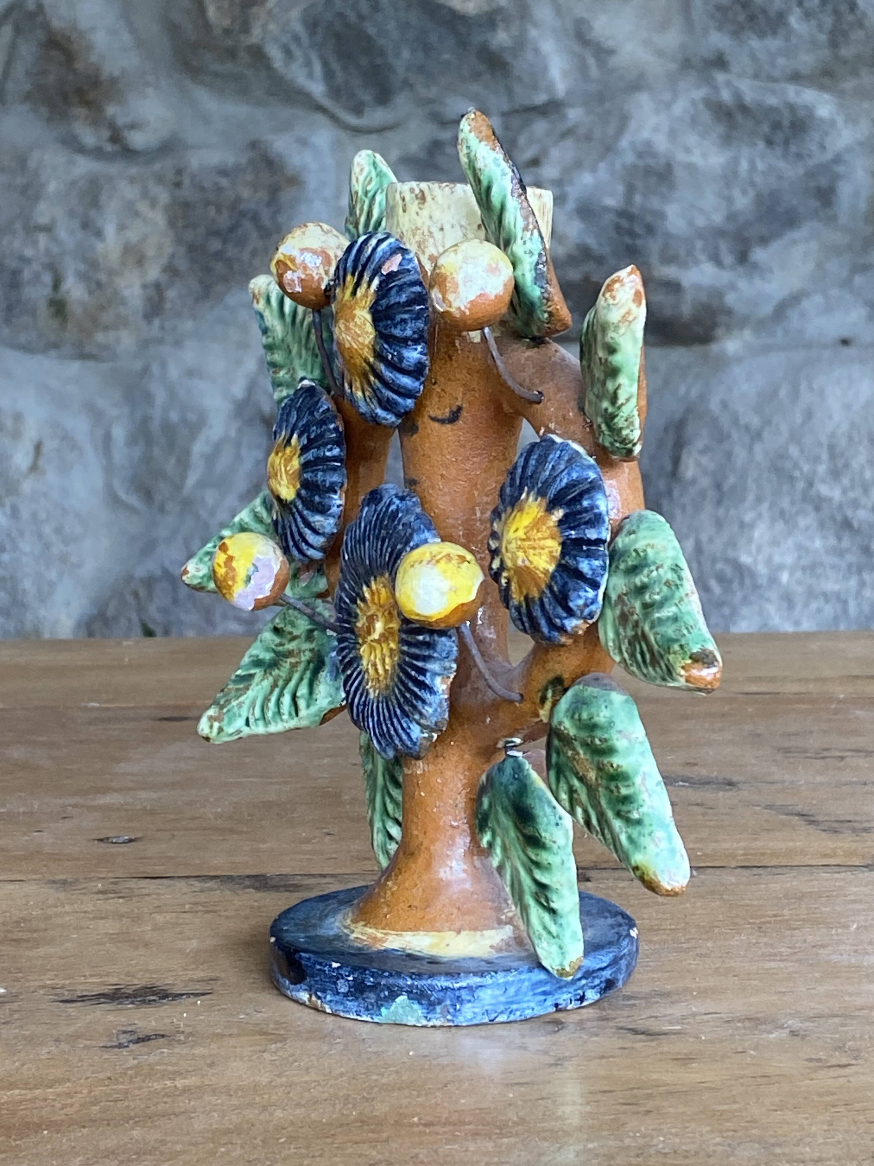 Aurelio FLORES, tree of life shaped candlestick