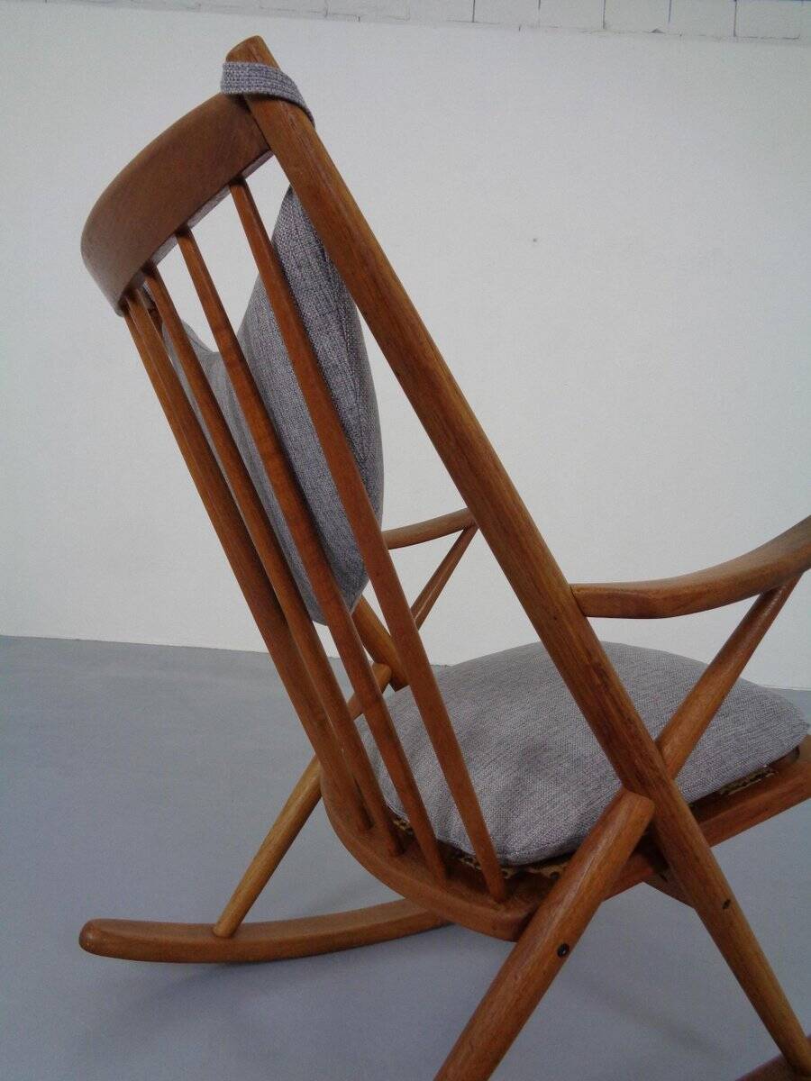 Teak Rocking Chair by Frank Reenskaug for Bramin, Denmark, 1960s