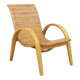 Rare Lounge Chair in Cane and Wood, 1960s