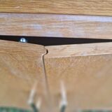 Small vintage oak veneer sideboard from the 1960s