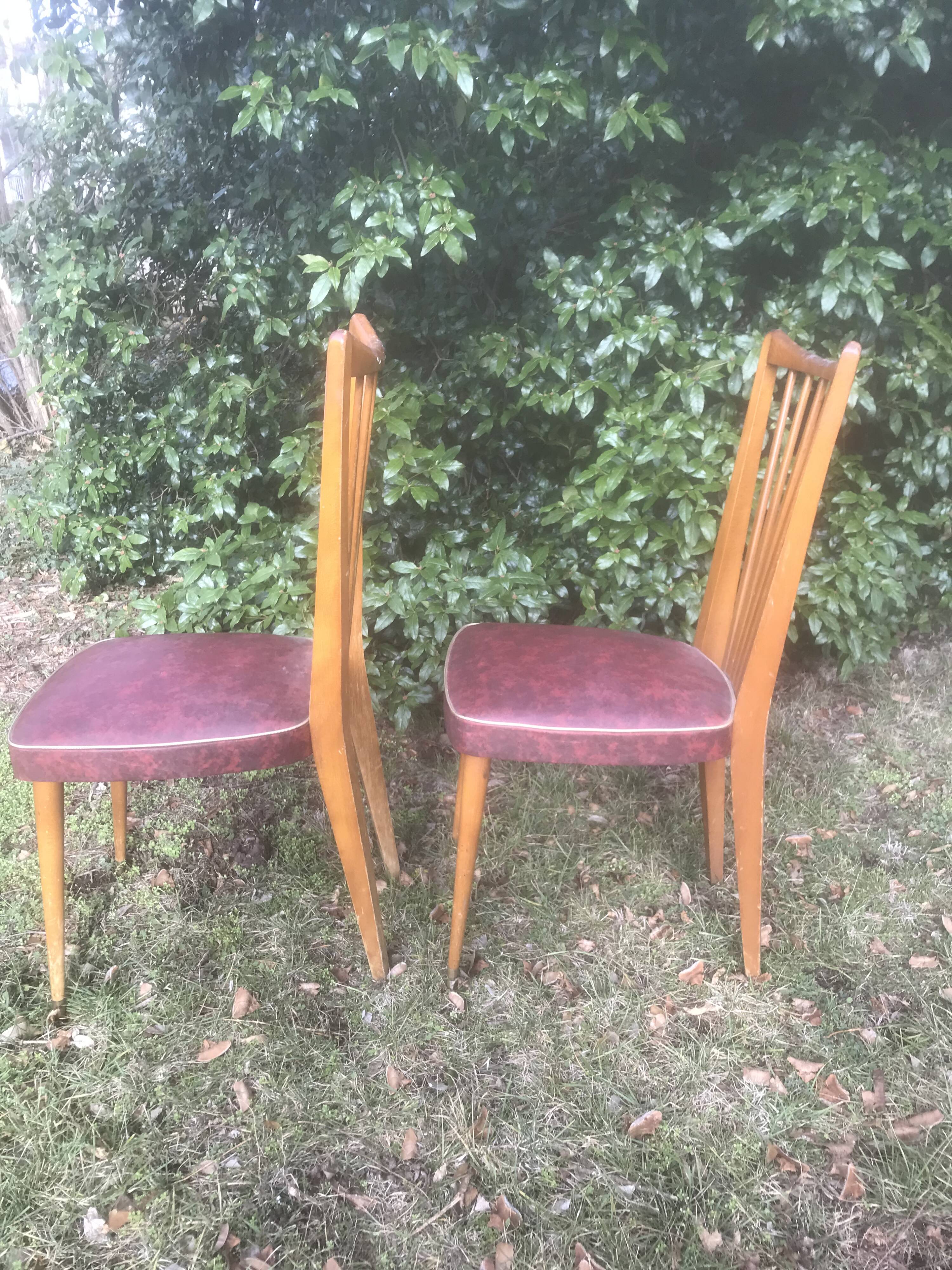 Paire de chaises Charles Ramos 1960