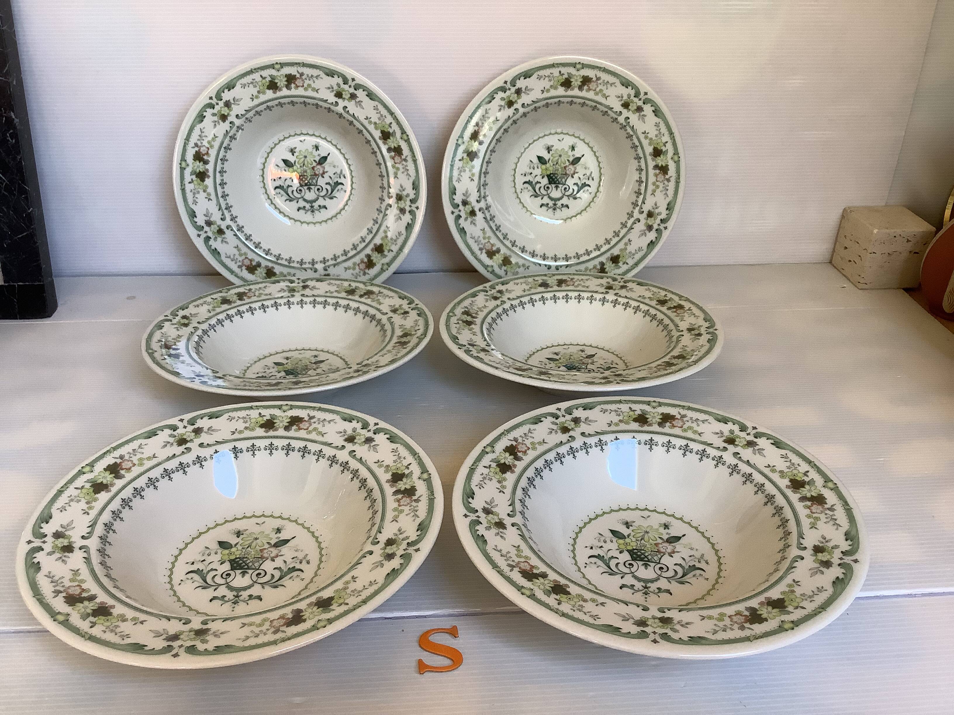 Six Royal Doulton Provençal soup plates