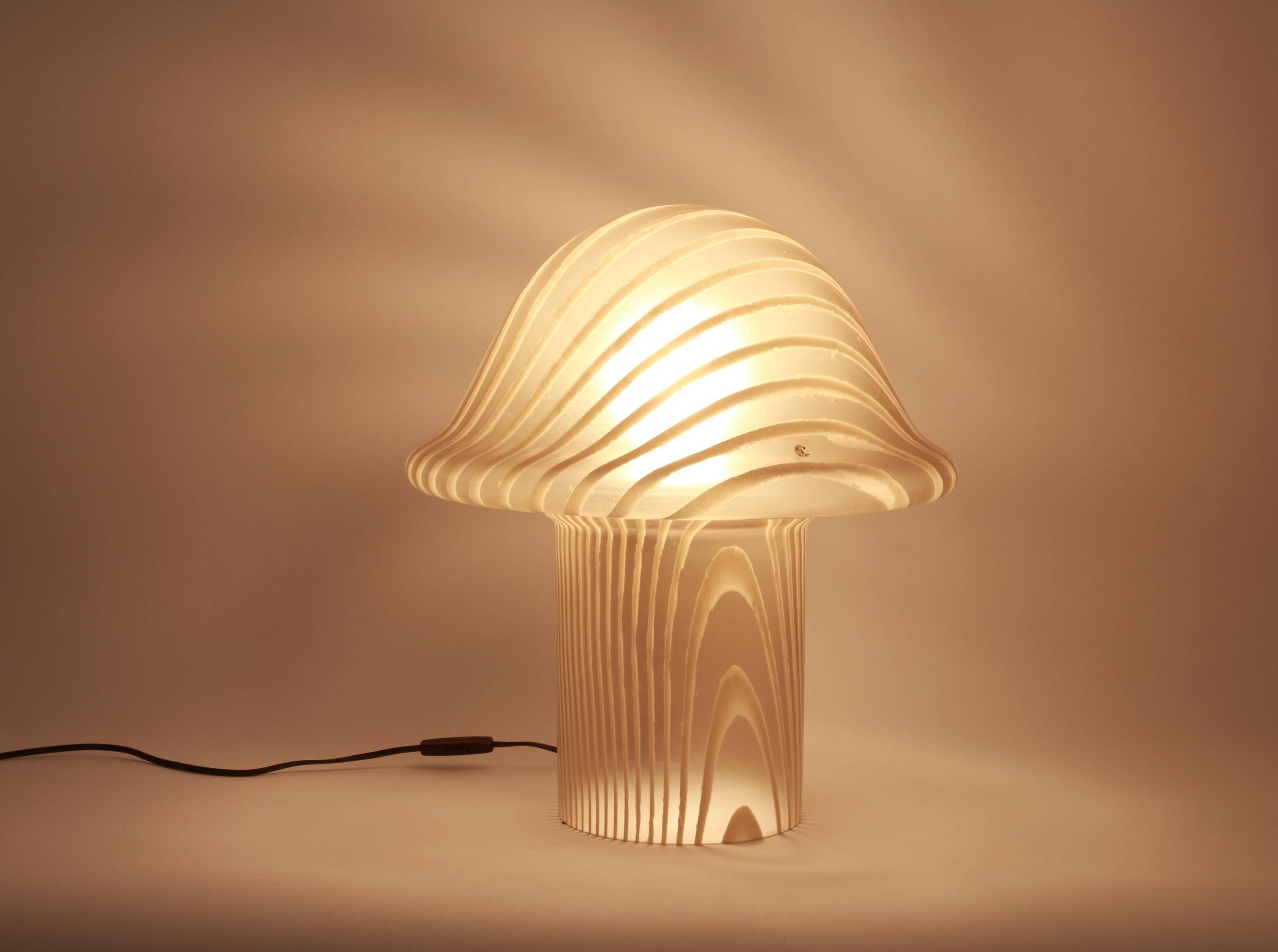 Mushroom Glass Table Lamp by Peill & Putzler, Germany, 1970s