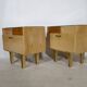 Mid-Century Design Vintage Bedside Tables with Metal Legs, Set of 2, 1960s