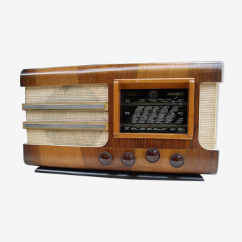 Radio ancienne TSF début des années 1950 modernisée bluetooth