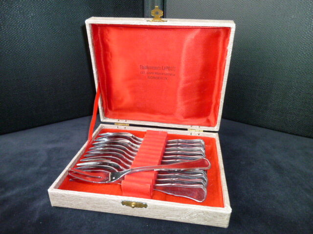 Coffret de 12 fourchettes à escargots acier inoxydable