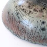 Vintage Raku ceramic bowl, handmade, signed, Japanese craftsmanship.