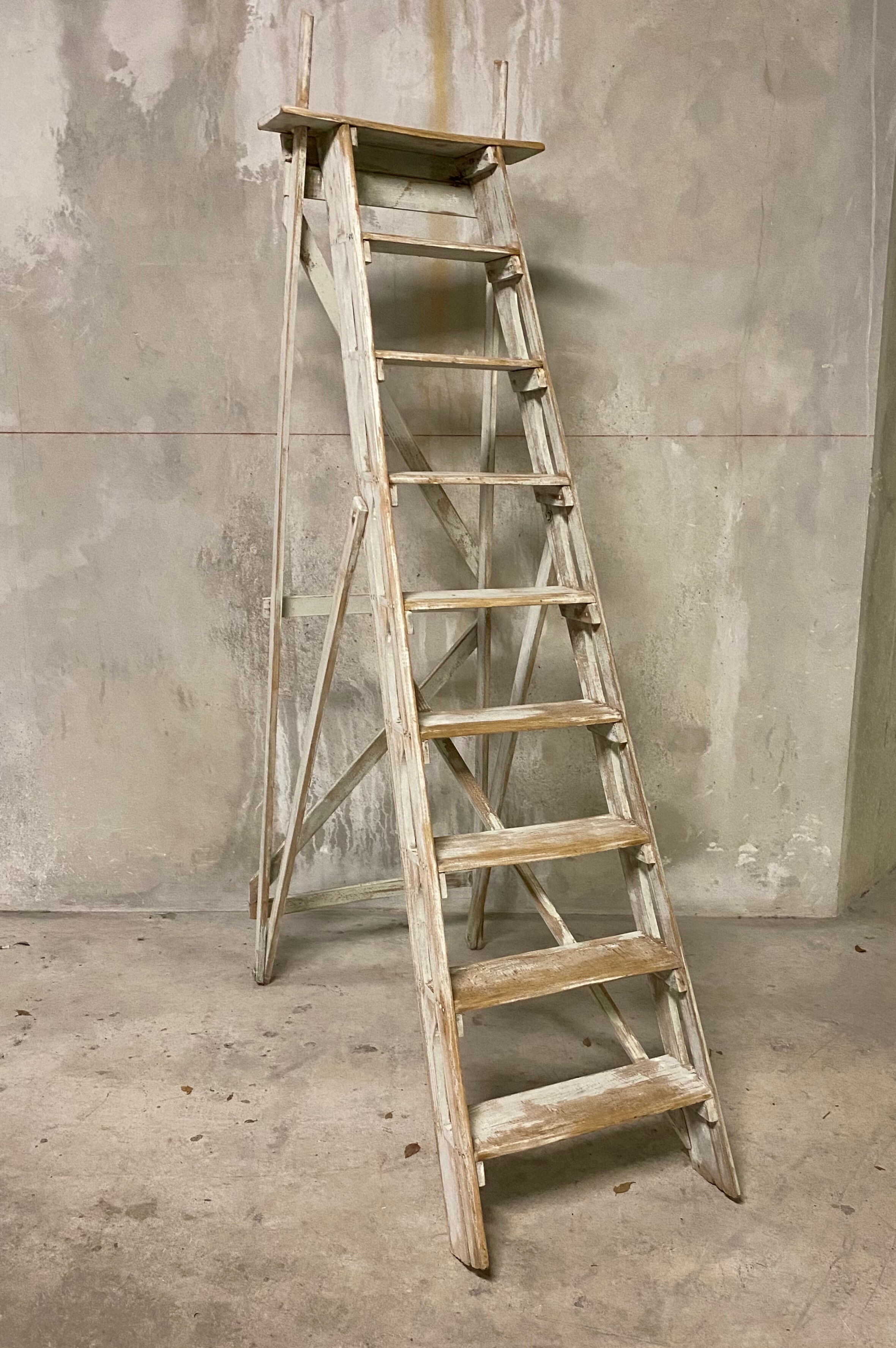 Large white stepladder