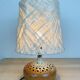 Lamp sandstone lampshade wool workshop 7 suns by Bernadette Ver Eecke Scherrer