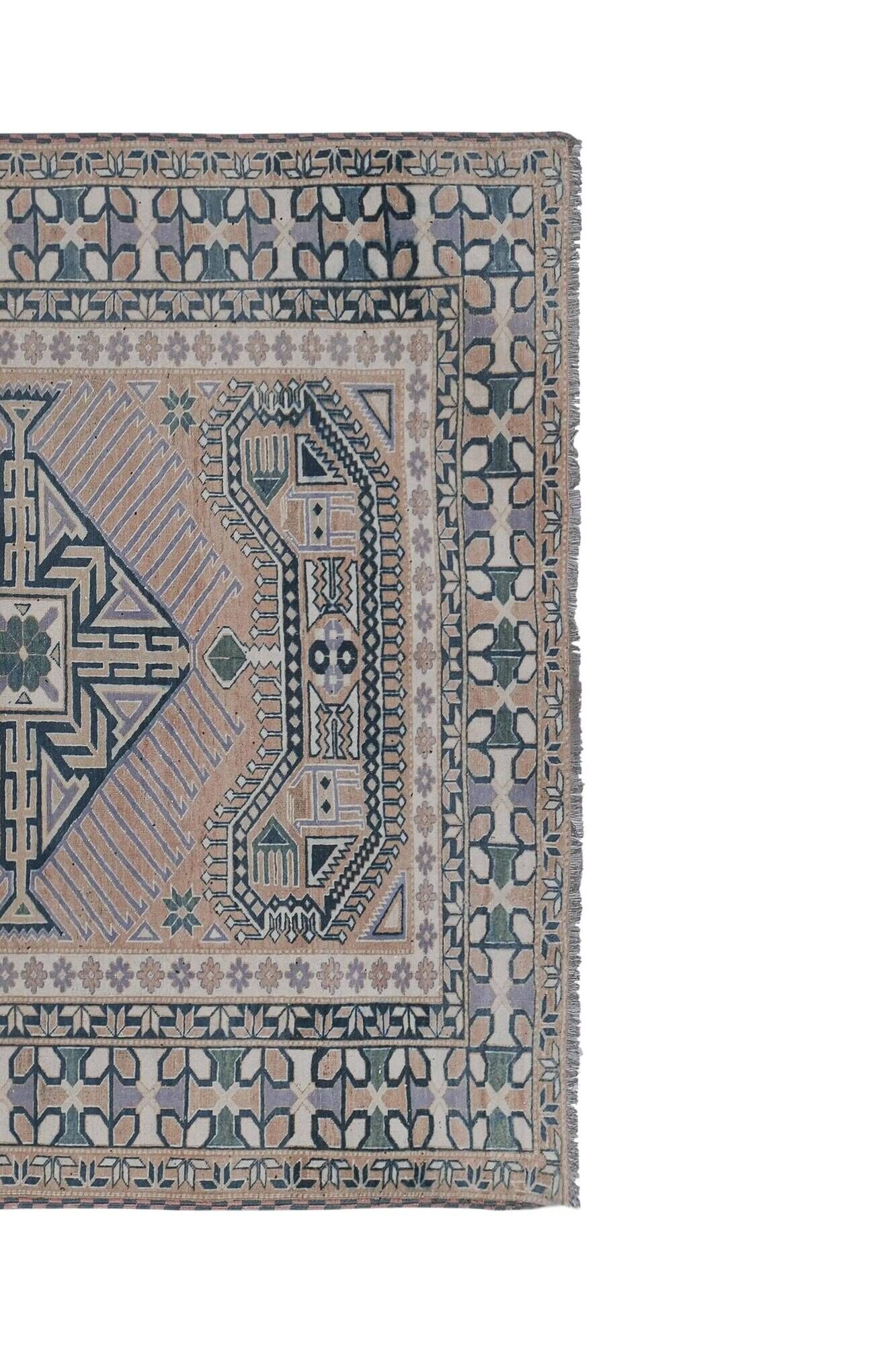 Vintage Turkish Oushak rug 183x193 cm