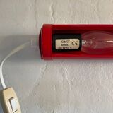 Red metal wall light