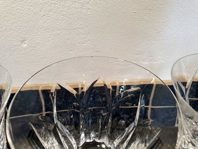 Cristal de saint louis, série de 10 verres à eaux, modèle camargue